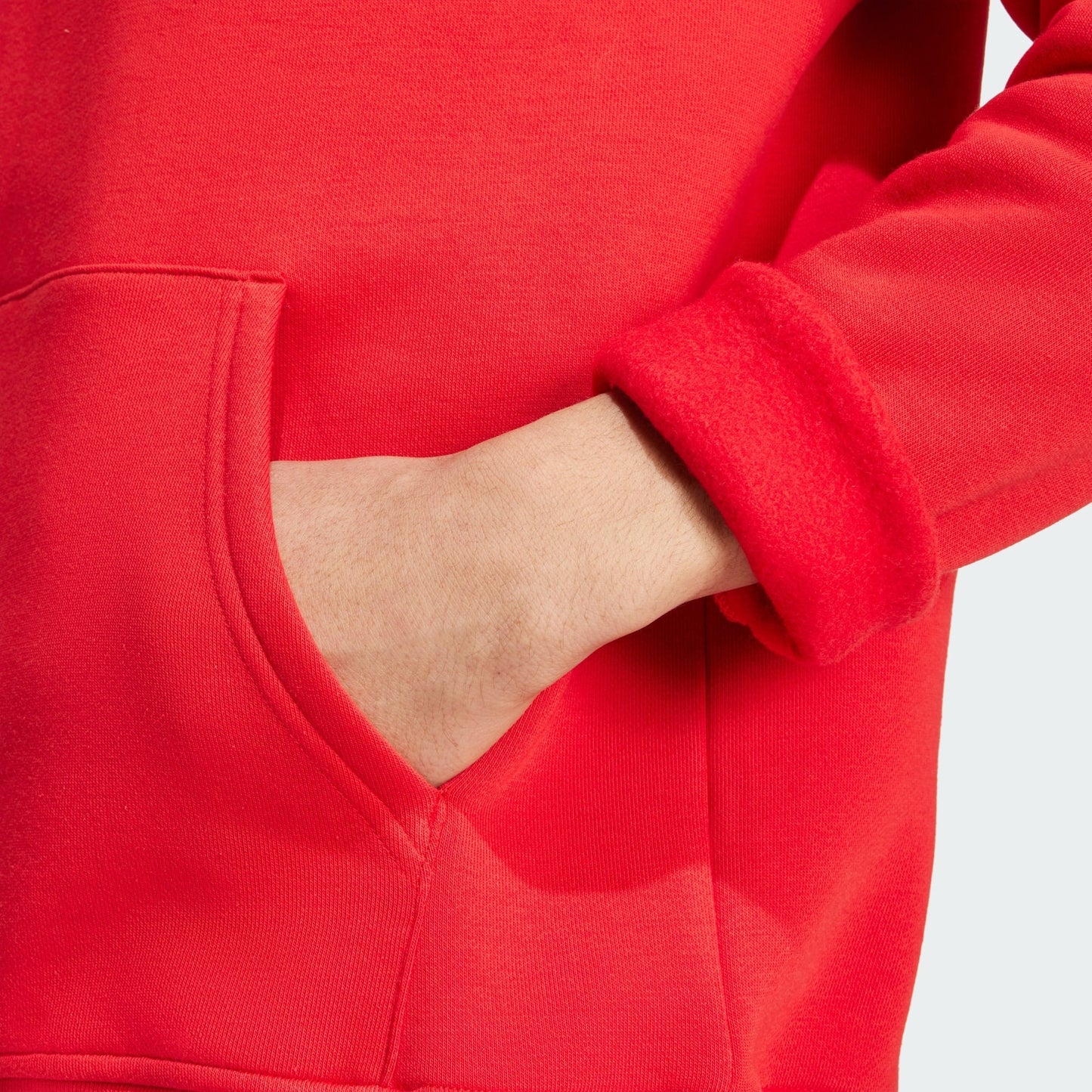 Adidas Men's Trefoil Essentials Hoodie Apparel - Red