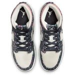 Nike Kids' Air Jordan 1 Mid SE Shoes - Anthracite / Sail / Red Stardust