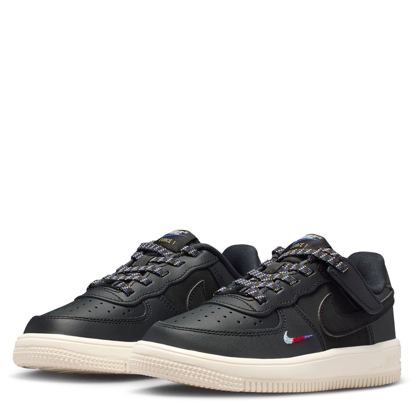 Nike Kids' Force 1 Low Lv8 Easyon Shoes - Black / Tan