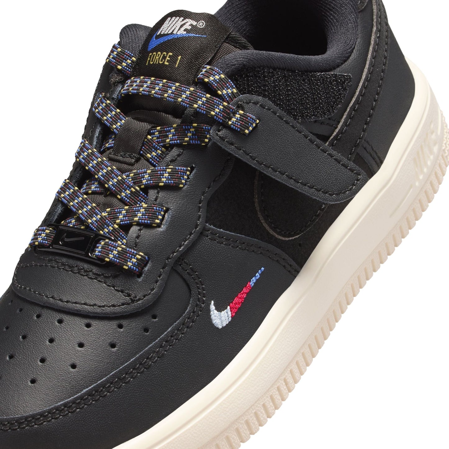 Nike Kids' Force 1 Low Lv8 Easyon Shoes - Black / Tan