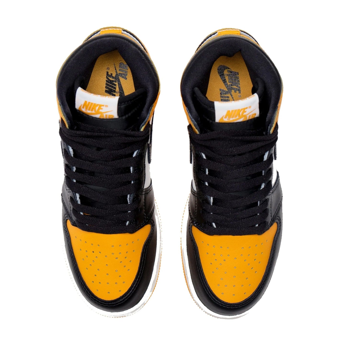 Nike Kids' Jordan 1 Retro High OG Shoes - Taxi Yellow / Black Sail