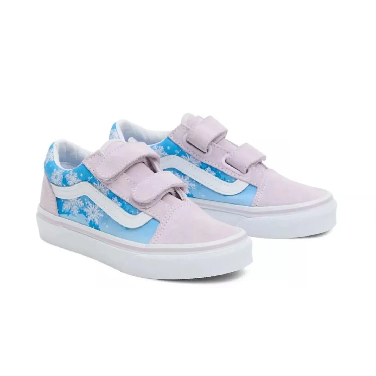 Vans Kids' Old Skool V Shoes - Pink / Blue / White