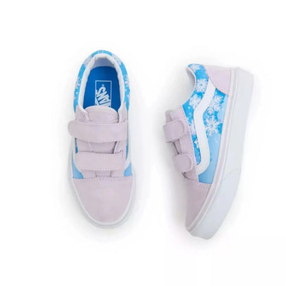 Vans Kids' Old Skool V Shoes - Pink / Blue / White