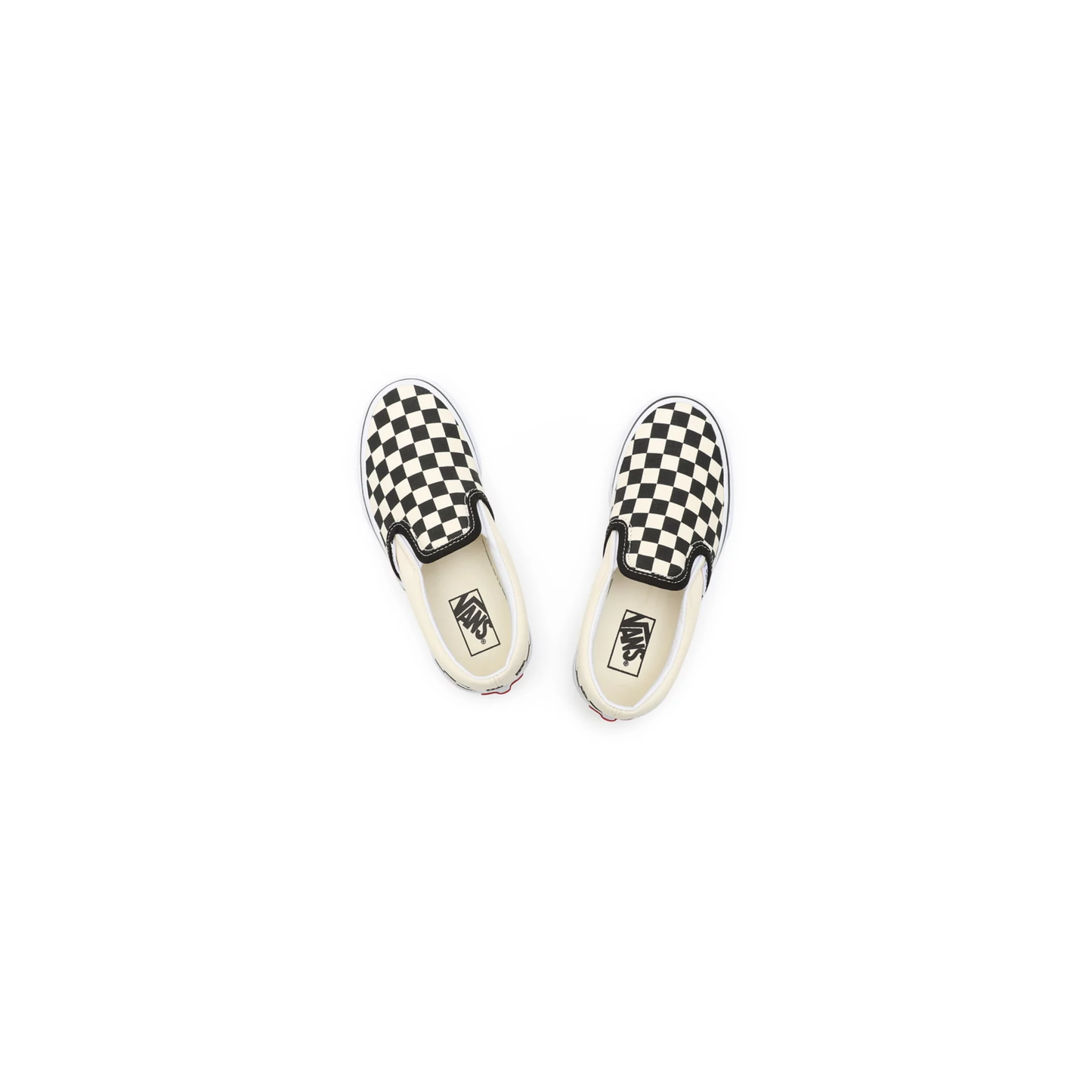 Vans Kids' Checkerboard Classis Slip On Shoes - Black / White