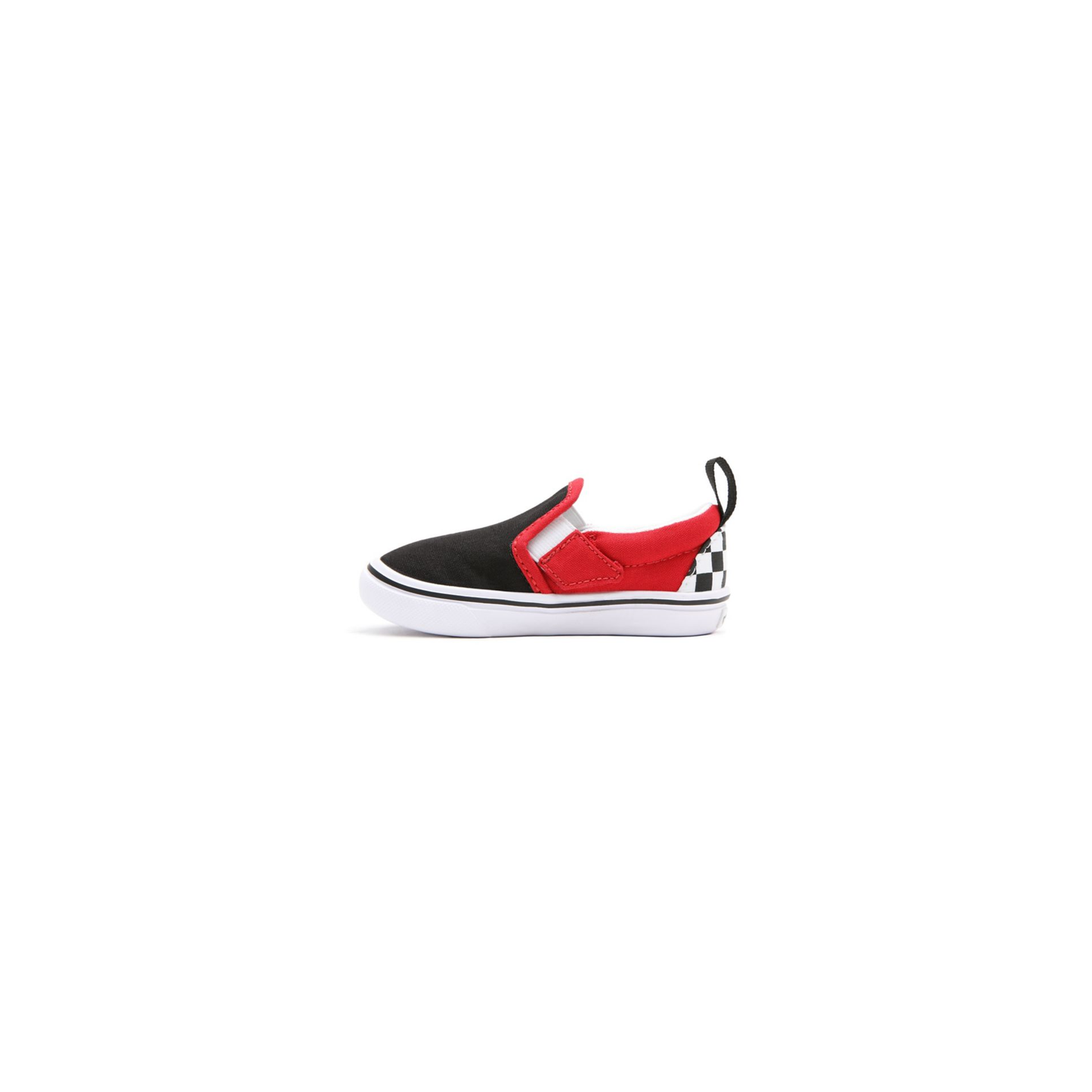 Vans Kids' Checkerboard Comfycush Slip On V Shoes - Black / Red