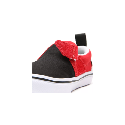 Vans Kids' Checkerboard Comfycush Slip On V Shoes - Black / Red