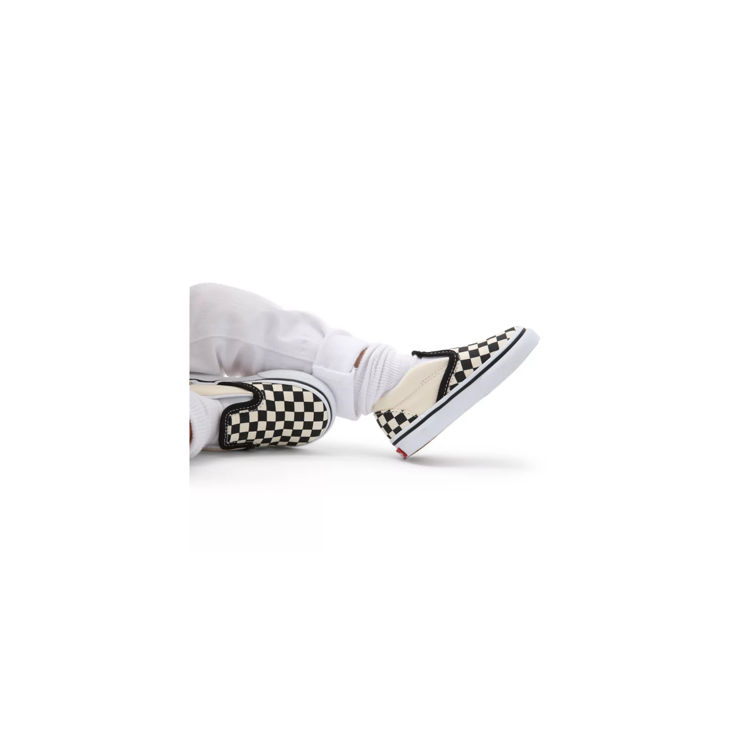 Vans Kids' Checkerboard Slip On TD Shoes - Black / White / Beige