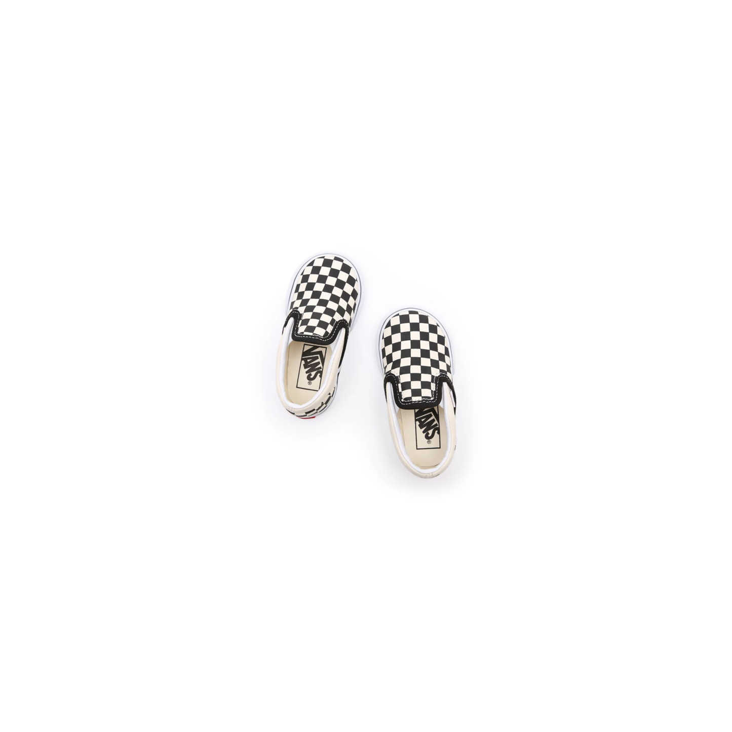 Vans Kids' Checkerboard Slip On TD Shoes - Black / White / Beige