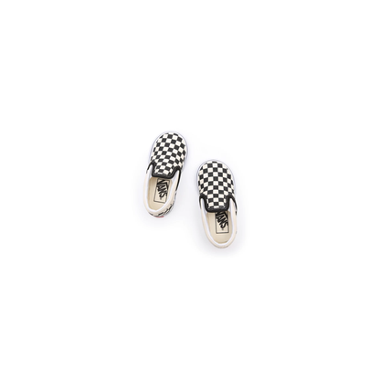 Vans Kids' Checkerboard Slip On TD Shoes - Black / White / Beige