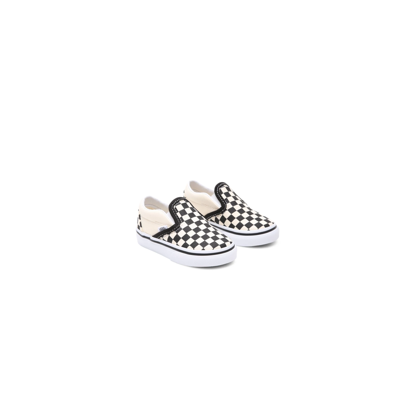 Vans Kids' Checkerboard Slip On TD Shoes - Black / White / Beige