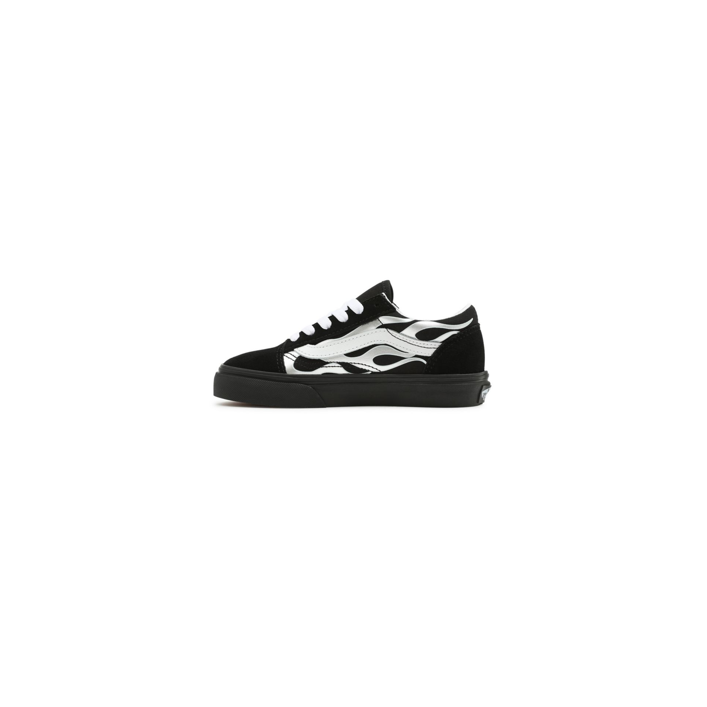 Vans Kids' Metallic Flame Old Skool Shoes - Black / Silver