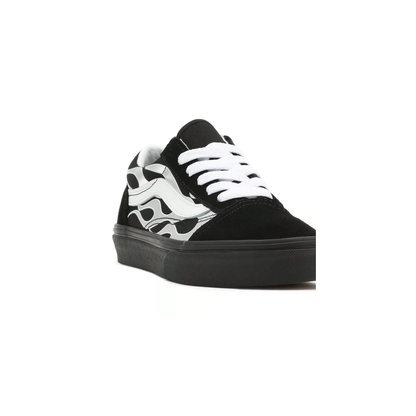 Vans Kids' Metallic Flame Old Skool Shoes - Black / Silver