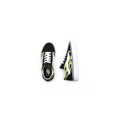 Vans Kids' Slime Flame Old Skool Shoes - Black / True White