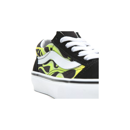 Vans Kids' Slime Flame Old Skool Shoes - Black / True White