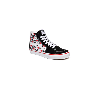 Vans Unisex I Heart SK8 Hi Shoes - Black / White / Red