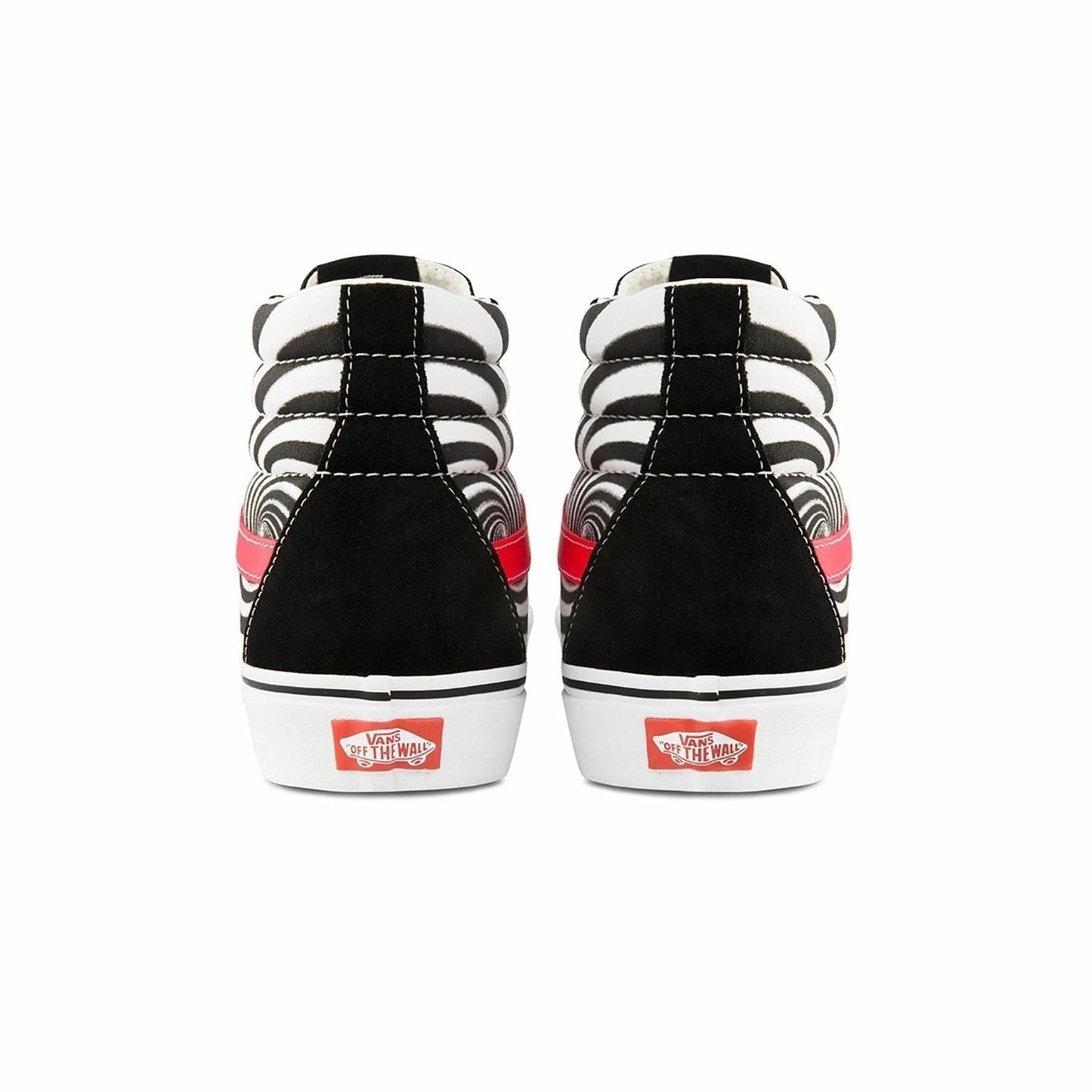 Vans Unisex Swirl Sk8 Hi Shoes - Black / Fiery Coral