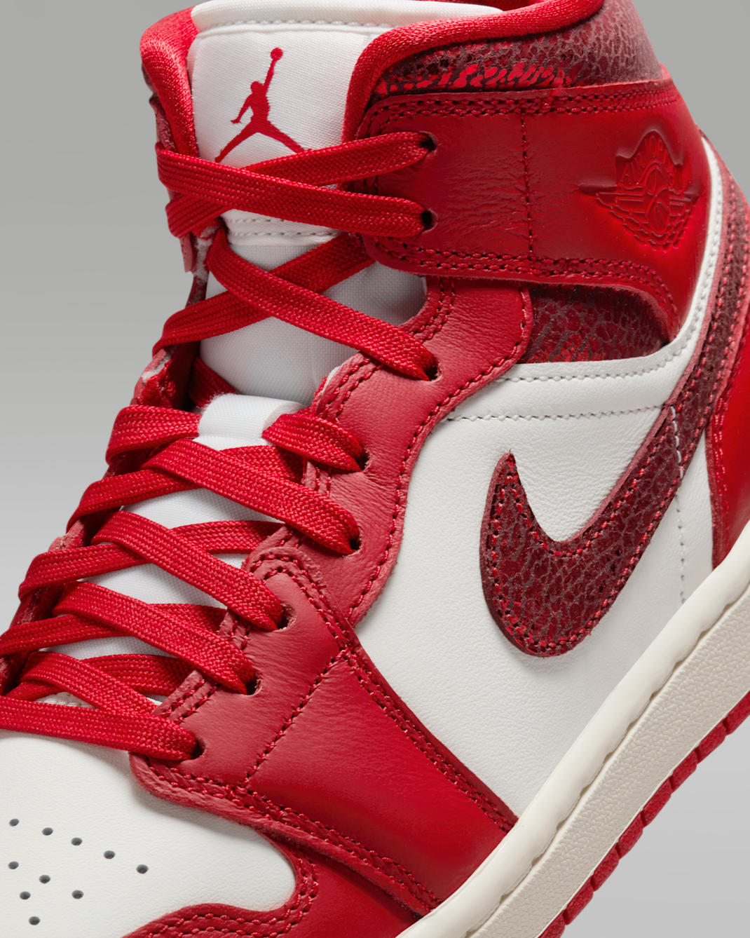 Nike Women's Air Jordan 1 Mid Se Shoes - Sail / Team Red / Varsity Red
