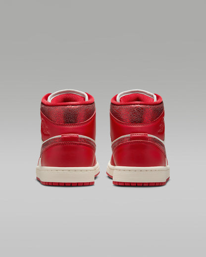 Nike Women's Air Jordan 1 Mid Se Shoes - Sail / Team Red / Varsity Red