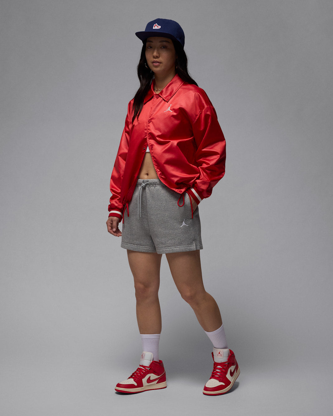 Nike Women's Air Jordan 1 Mid Se Shoes - Sail / Team Red / Varsity Red