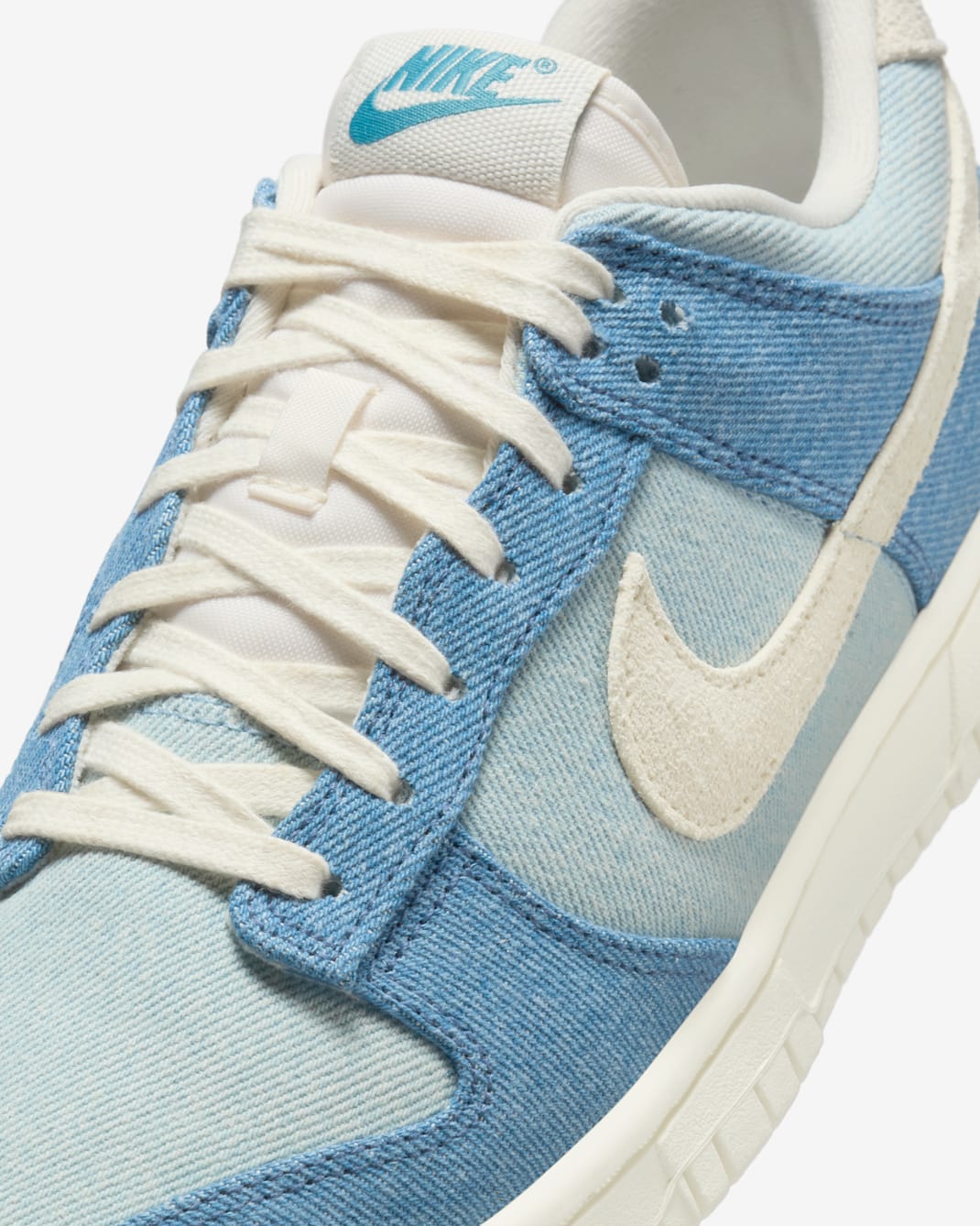 Nike Women's Dunk Low Shoes - Smokey Blue / Denim Turquoise / Ochre / Pale Ivory