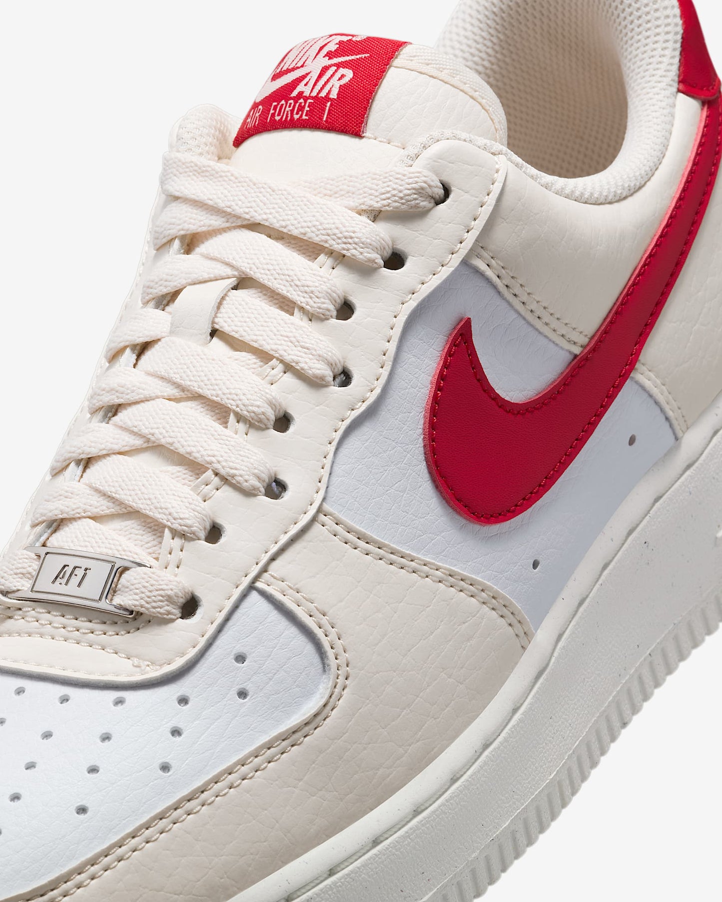 Nike Women's Air Force 1 '07 Next Nature Shoes - Pale Ivory / Sail / University Red