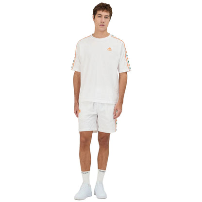 Kappa Men's 222 Banda Nardo Shorts - White / Green Tee / Orange