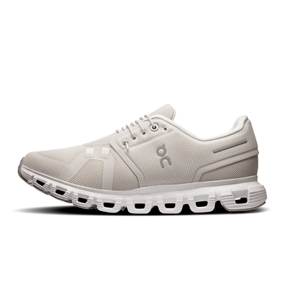 On Running Women's Cloud 6 Wide Shoes - Pearl / White