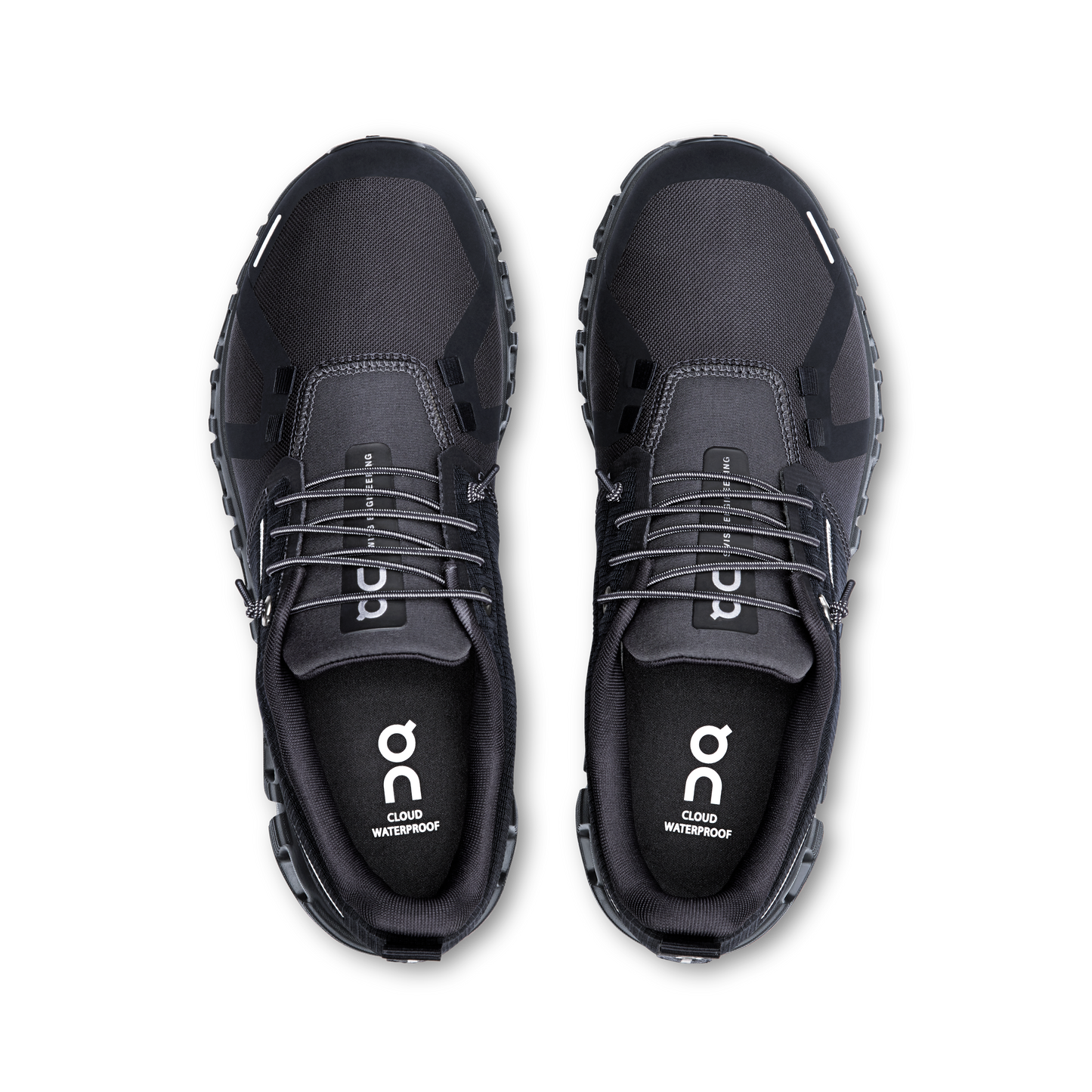 On Running Women's Cloud 6 Waterproof Shoes - Black / Black