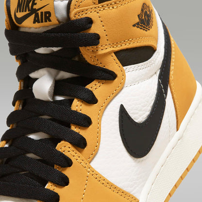 Nike Kids' Air Jordan 1 High OG Shoes - Yellow Ochre / Sail / Black