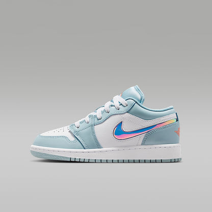 Nike Kids' Jordan 1 Low Alt Shoes - Ocean Bliss / White / Atomic Pink