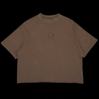 Boxy Thermal Mock Neck T-Shirt