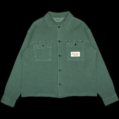 Waffle Button Front Shirt