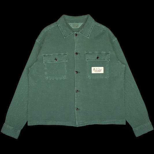 Waffle Button Front Shirt