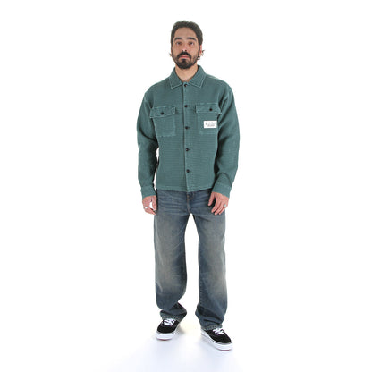 Waffle Button Front Shirt