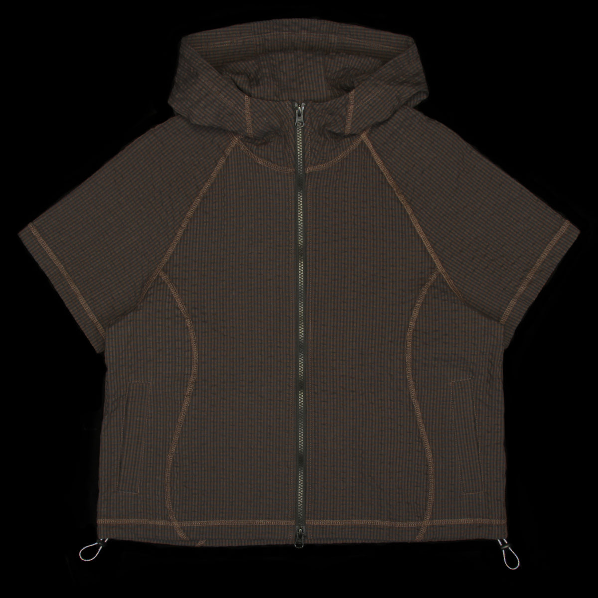 Women's Gingham Hooded Top