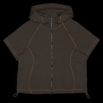 Women's Gingham Hooded Top