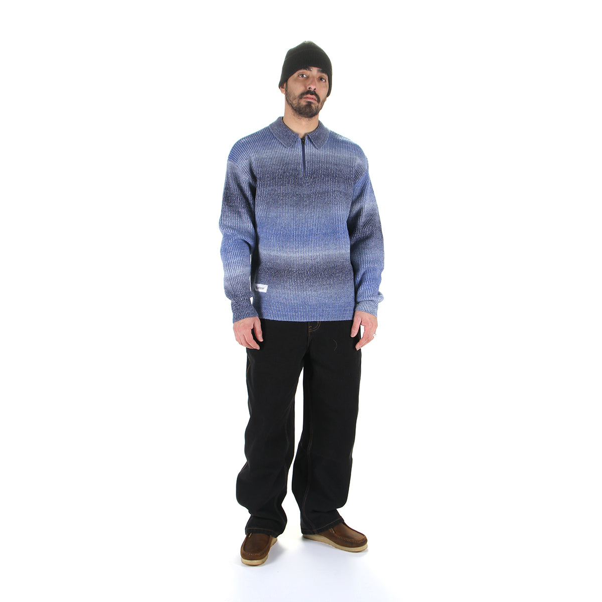 Beams Quarter Zip Knit Polo