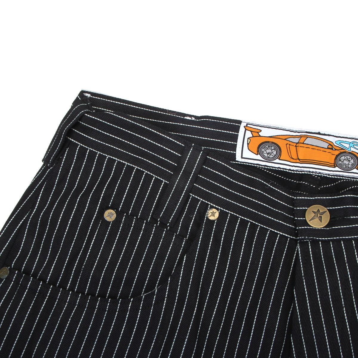 Selvedge Pinstripe Flag Jeans