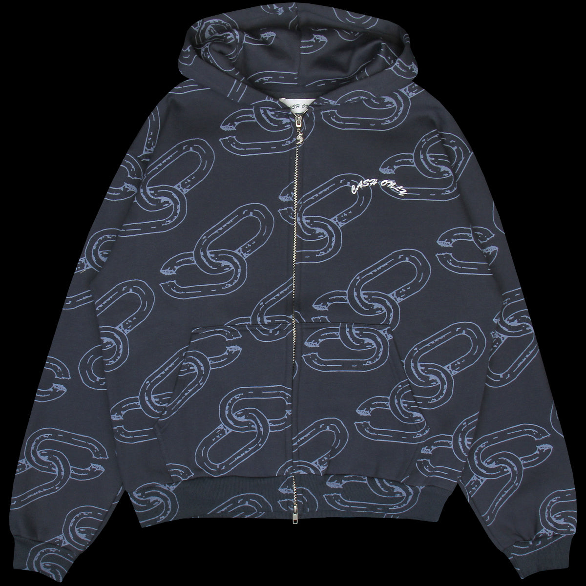 Chain Zip-Thru Hoodie