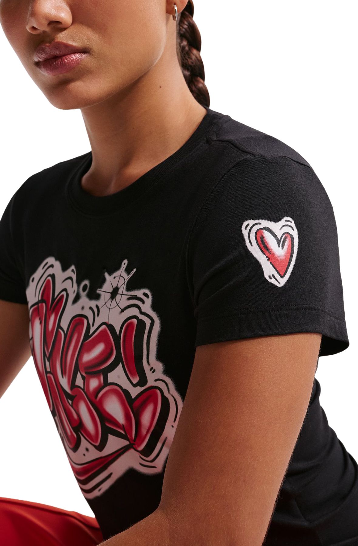 Nike Women's Sportswear Chill Knit Slim Cropped T-Shirt Apparel - Black