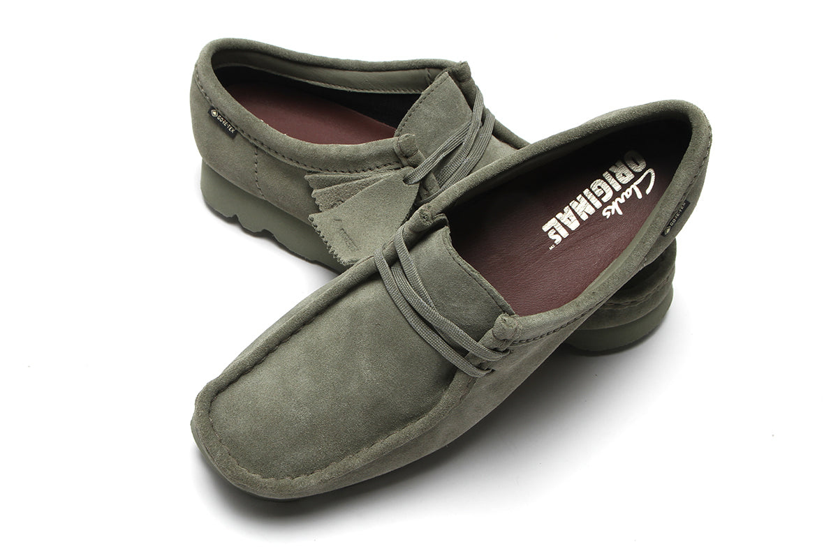 Women's Wallabee GTX Khaki/Green Suede