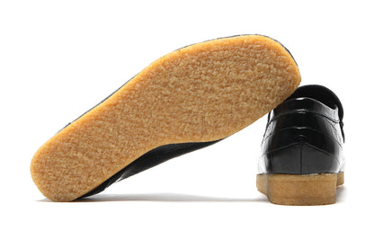 Wallabee Loafer Black Crocodile