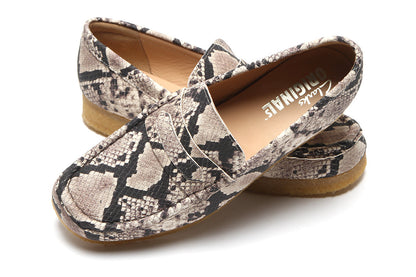 Women's Wallabee Loafer Grey Snake Leather