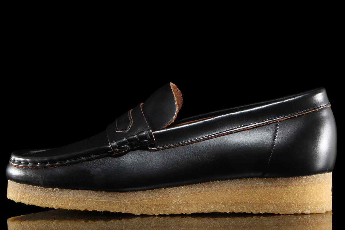 Women's Wallabee Loafer Black Smooth Leather