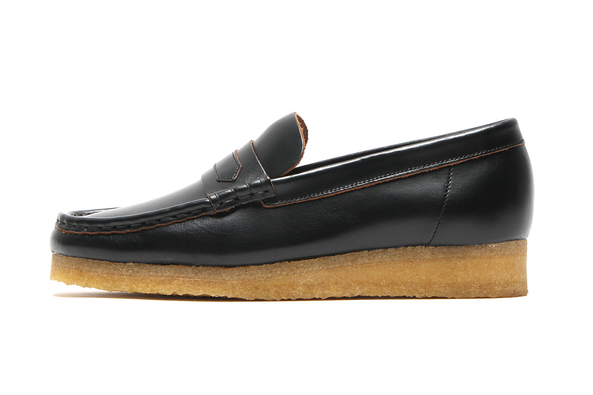 Women's Wallabee Loafer Black Smooth Leather