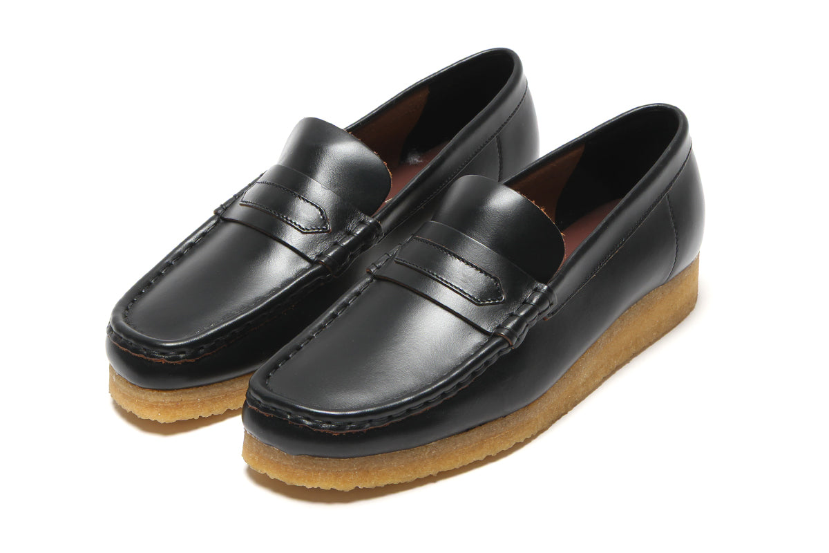 Women's Wallabee Loafer Black Smooth Leather