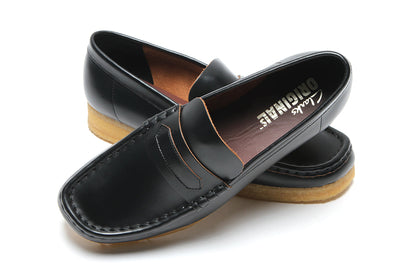 Women's Wallabee Loafer Black Smooth Leather
