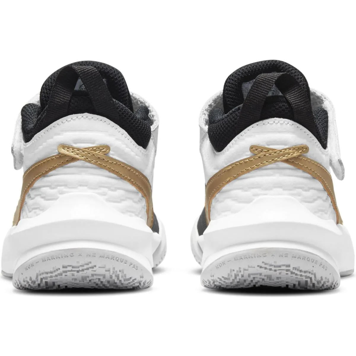 Nike Kids' Team Hustle D 10 Shoes - Black / Metallic Gold / White / Photon Dust