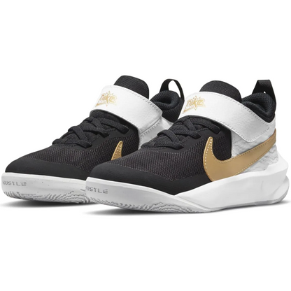 Nike Kids' Team Hustle D 10 Shoes - Black / Metallic Gold / White / Photon Dust