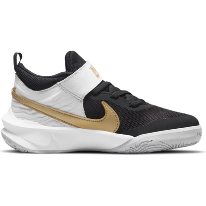 Nike Kids' Team Hustle D 10 Shoes - Black / Metallic Gold / White / Photon Dust